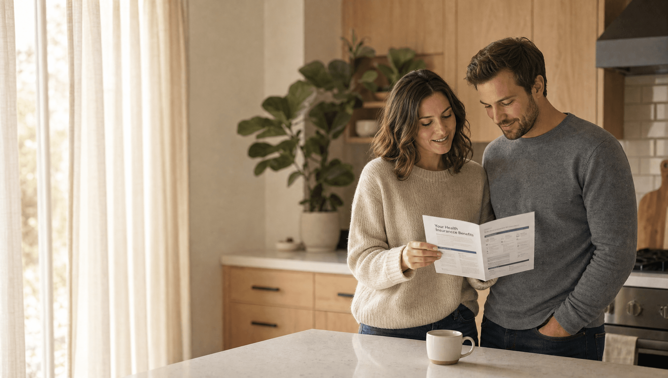 Individual reviewing health insurance options