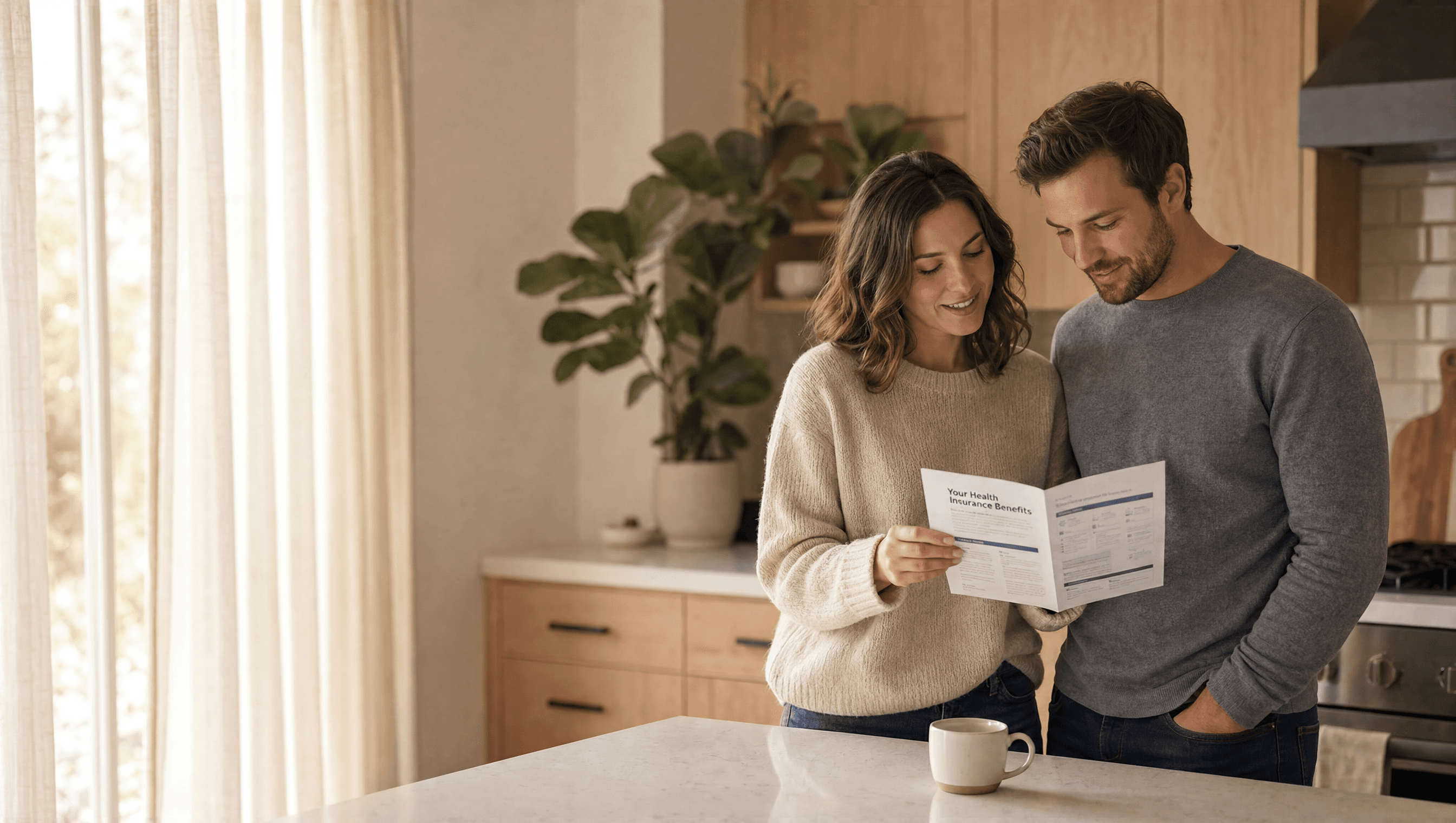 Young family considering term life insurance