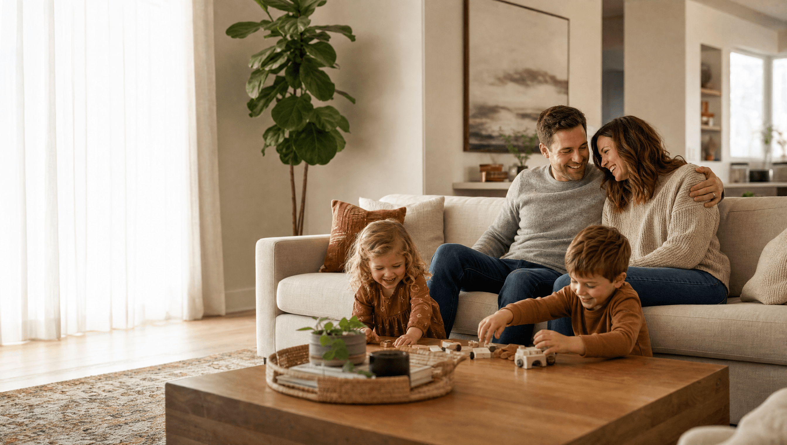 Family protected by life insurance coverage