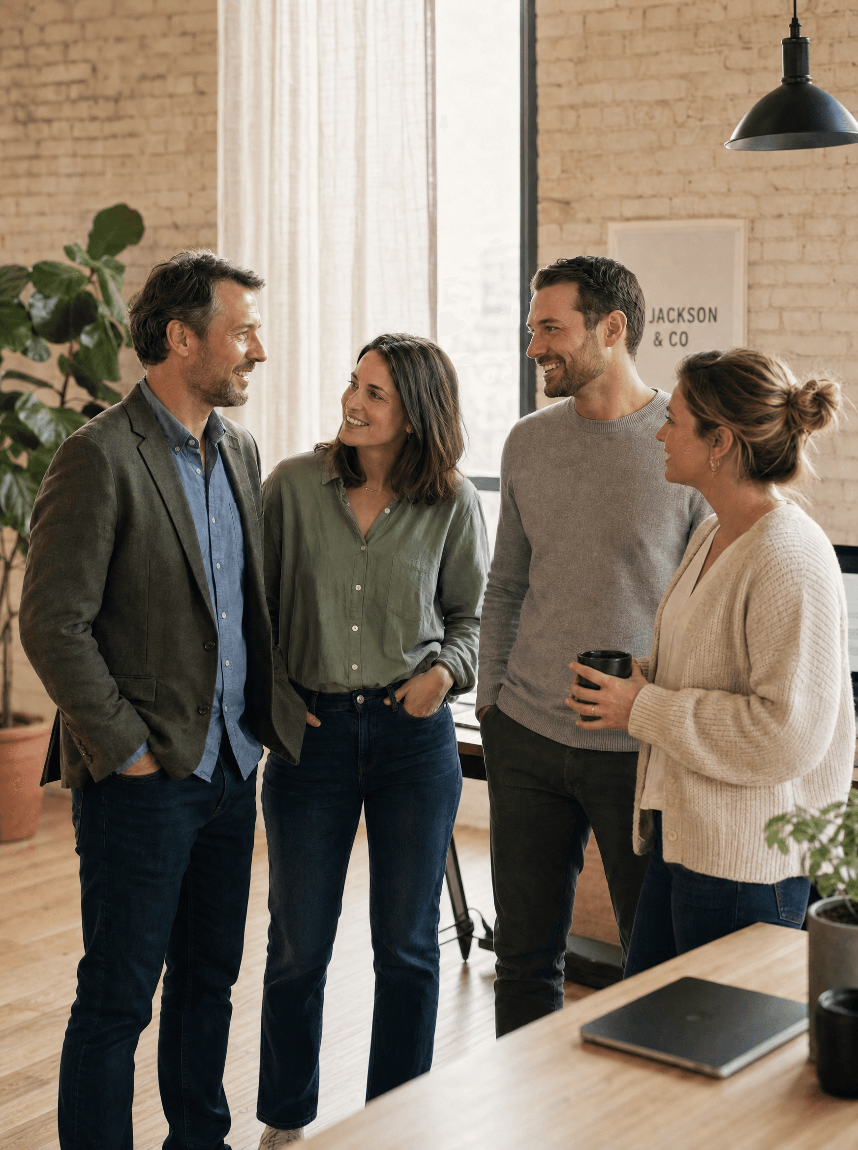 Small business owner discussing health insurance for employees