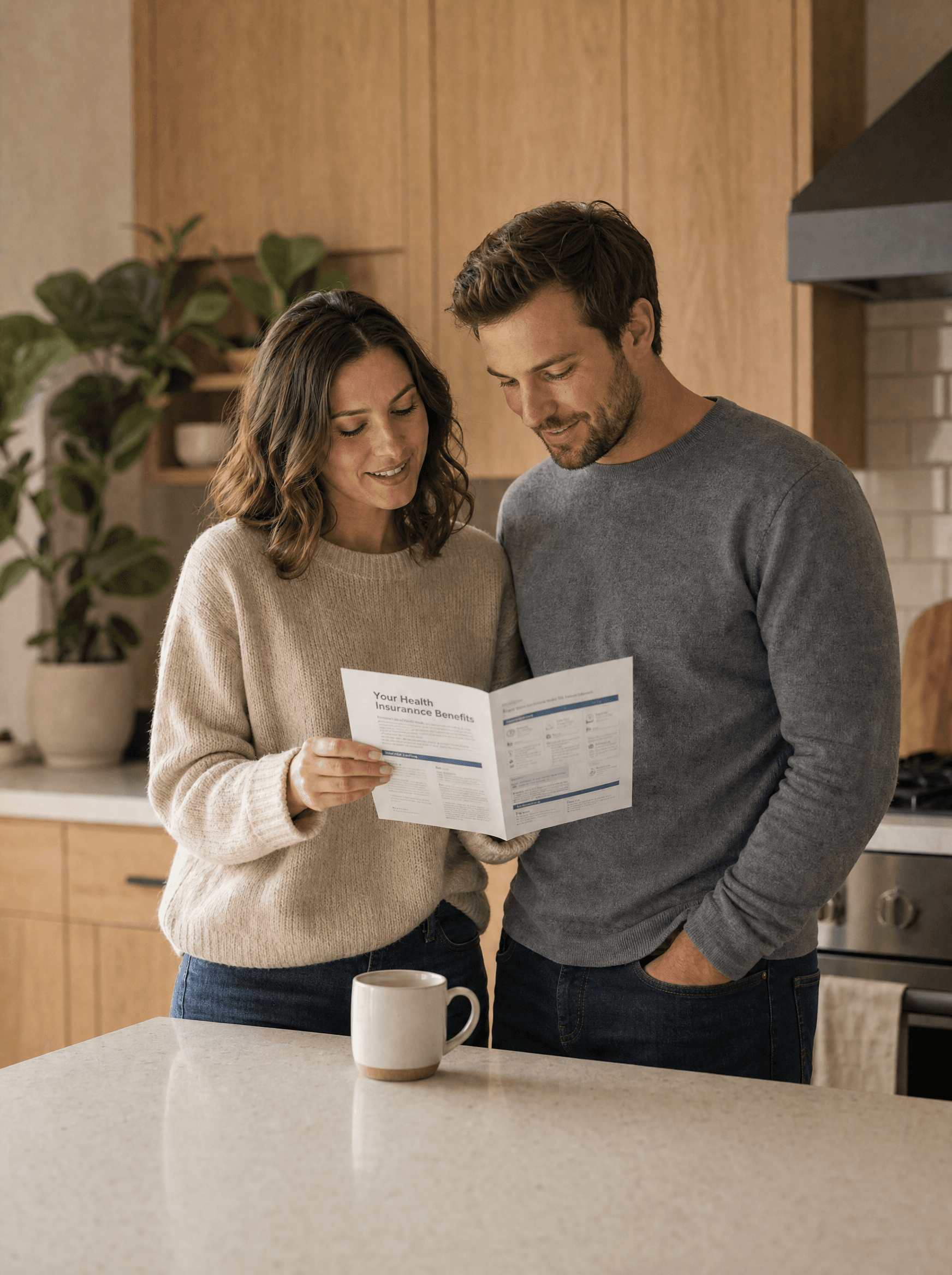 Individual reviewing health insurance options